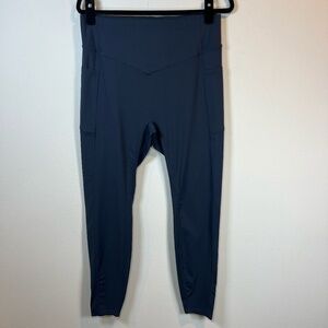 Halara Womens UltraSculpt Full Length Leggings Navy Blue Butt Scrunch Pockets XL